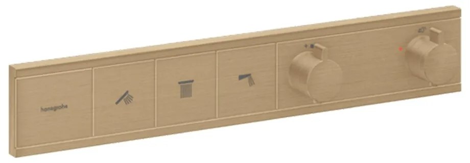 Baterie cada-dus incastrata Hansgrohe RainSelect termostatata bronz periat 3 functii
