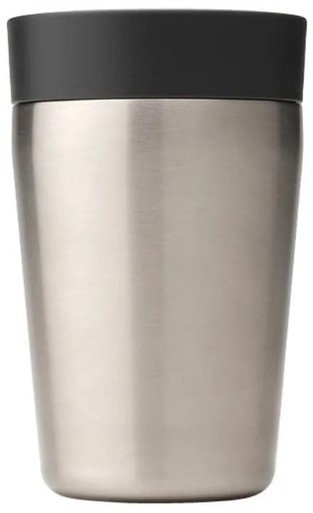 Cana thermos Brabantia Make&Take 1008491, 200 ml, Fara varsare, Fara BPA, Argintiu/Negru