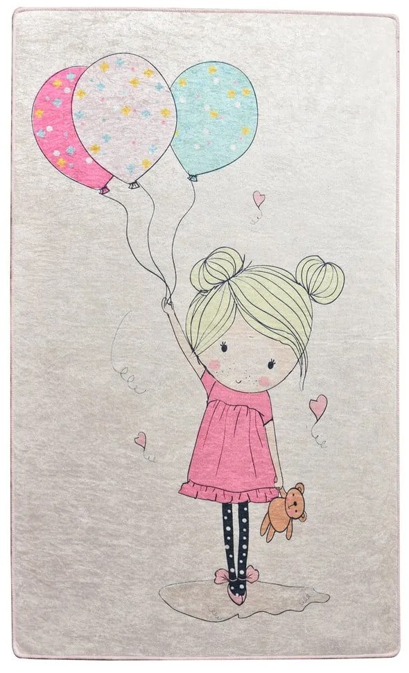 Covor antiderapant pentru copii Conceptum Hypnose Little Girl, 140 x 190 cm