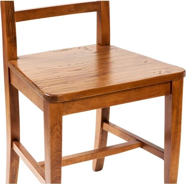 Scaun, L45 43 H92 cm, cu sezut din lemn masiv