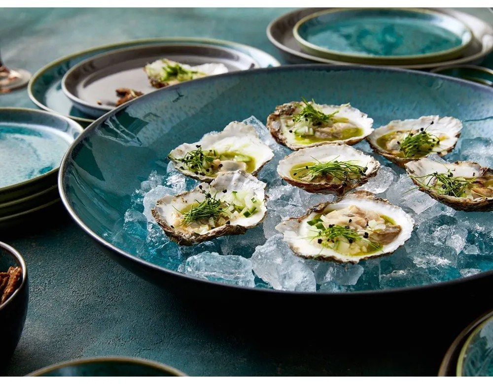 Bol verde/negru din gresie ø 40 cm Gastro Black/Green – Bitz