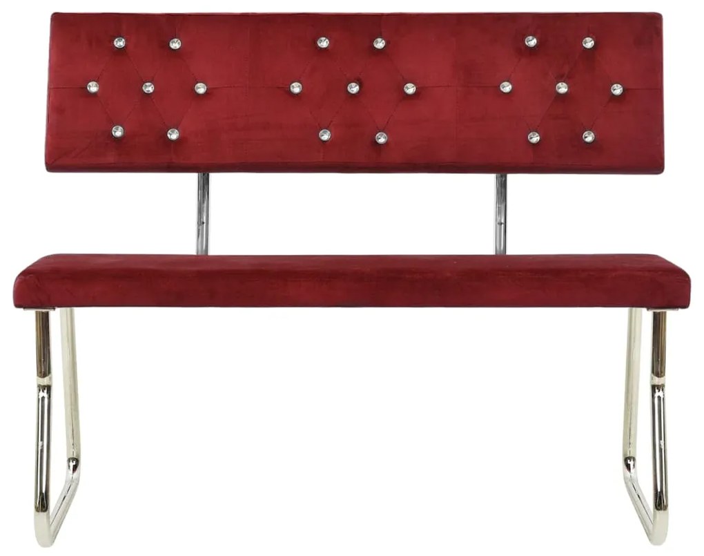 325868 vidaXL Bancă, roșu vin, 110 cm, catifea