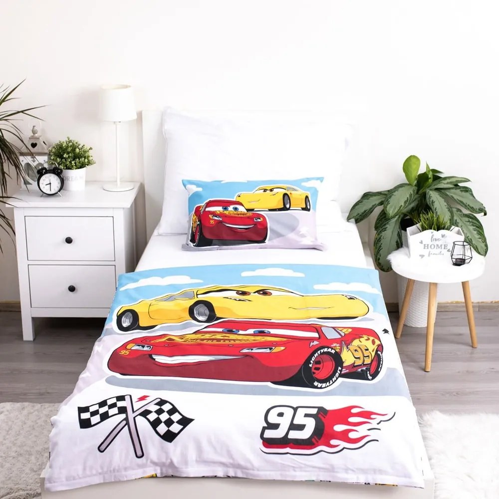 Lenjerie de pat pentru copii din bumbac pentru pătuț 100x135 cm Cars – Jerry Fabrics