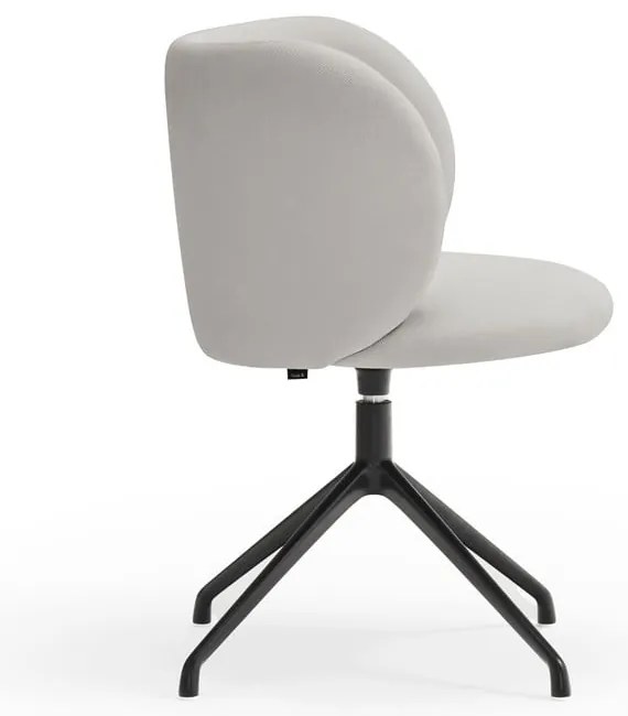 Scaun de sufragerie gri deschis tapițat Mogi – Teulat