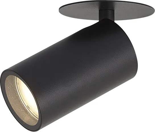 Set de 6 spoturi încastrate moderne negre GU10 50mm IP44 - Chels