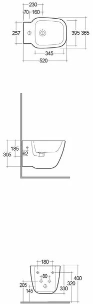 Bideu suspendat Rak Ceramics One