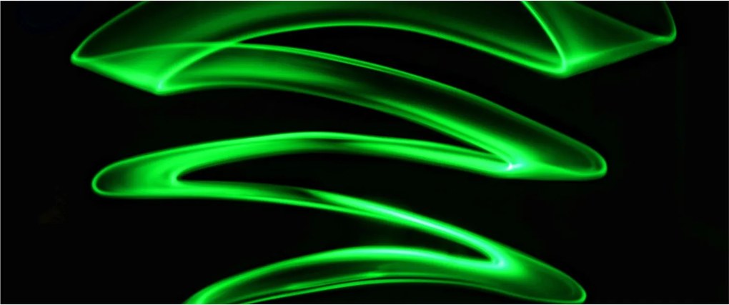 Tablou - valuri neon (120x50 cm)