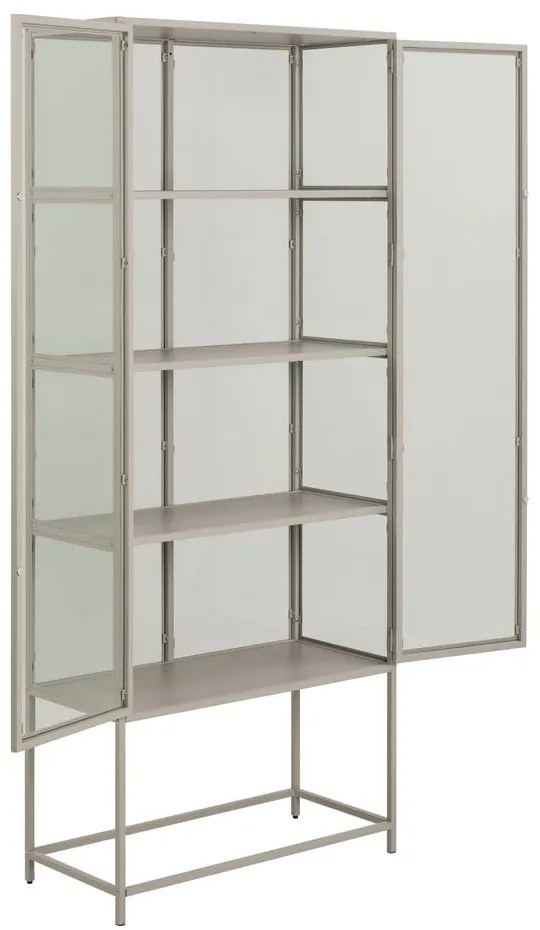 Vitrină gri 77x186x35 cm Seaford – Actona