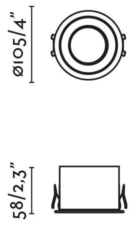 Spot LED baie incastrabil tavan IP54 DOP 15W 3000K alb