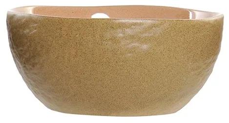 Bol Stone din ceramica, galben, 16.8x7.7 cm