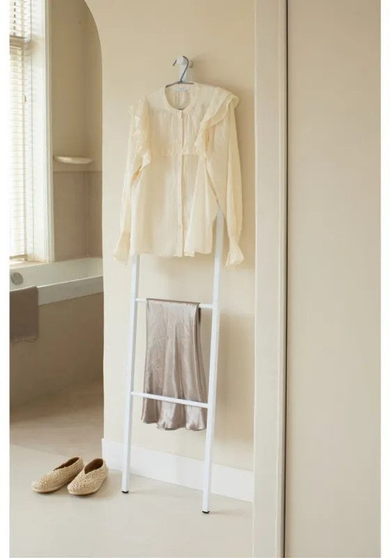 Suport multifunctional pentru haine Brabantia Linn 1008928, 3 tije, Parte ovala pentru sacou, Rezistent la coroziune, Alb