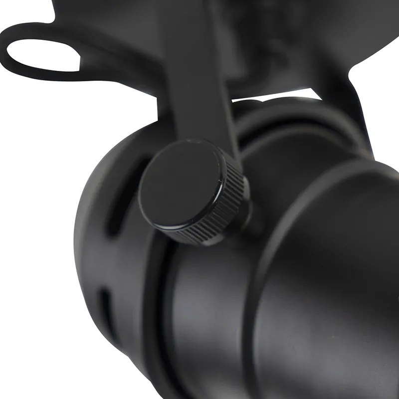 Spotlight industrial negru rotativ și înclinabil fără abajur - Movie