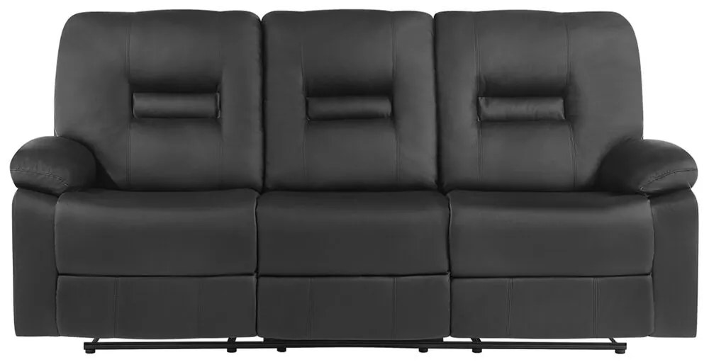 Canapea 2 locuri Barnet 2 (piele sintetică) (negru) . 1008548