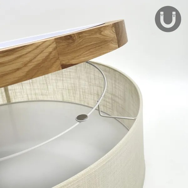 Plafonieră Brilagi BELLADONNA 3xE27/15W/230V d. 50 cm crem/stejar