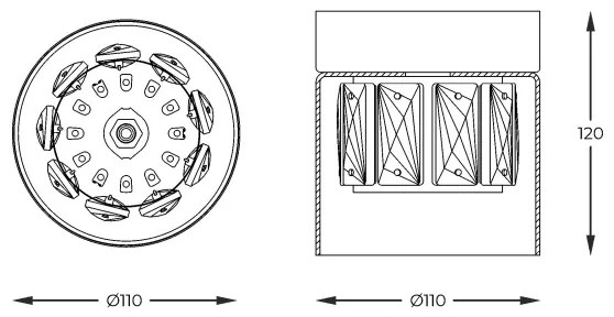 Plafonieră Zuma Line C0389-01A-0FD2 GEM 1xG9/28W/230V alamă