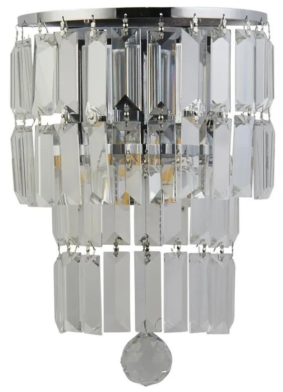 Aplica de perete baie cu protectie IP44 Empire 2LT, crom