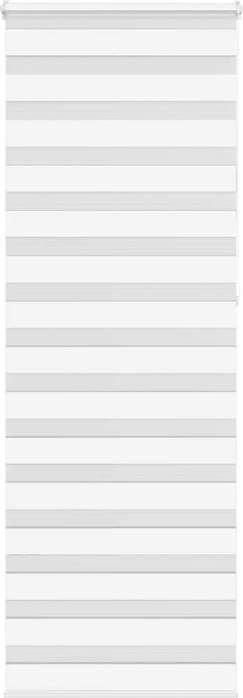 vidaXL Jaluzea tip zebra alb lățime țesătură 70,9 cm poliester