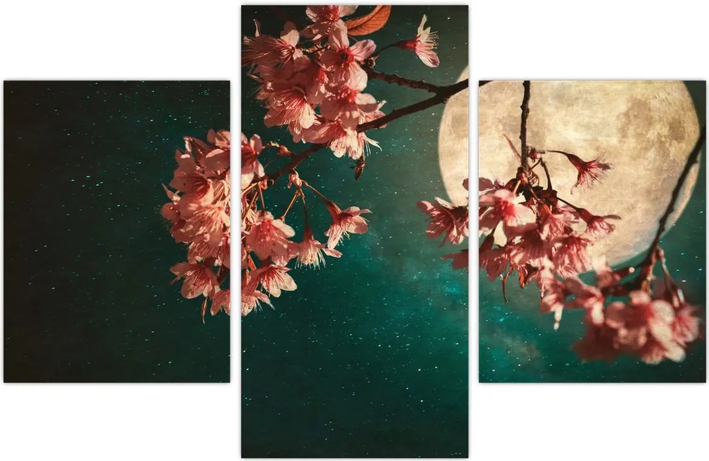 Tablou - Sakura în luna plină (90x60 cm)