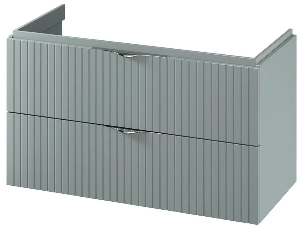 Dulap baie suspendat 100 cm pentru lavoar, fiord mat, MDF, Cersanit Tirso 1000x450 mm, Fiord mat