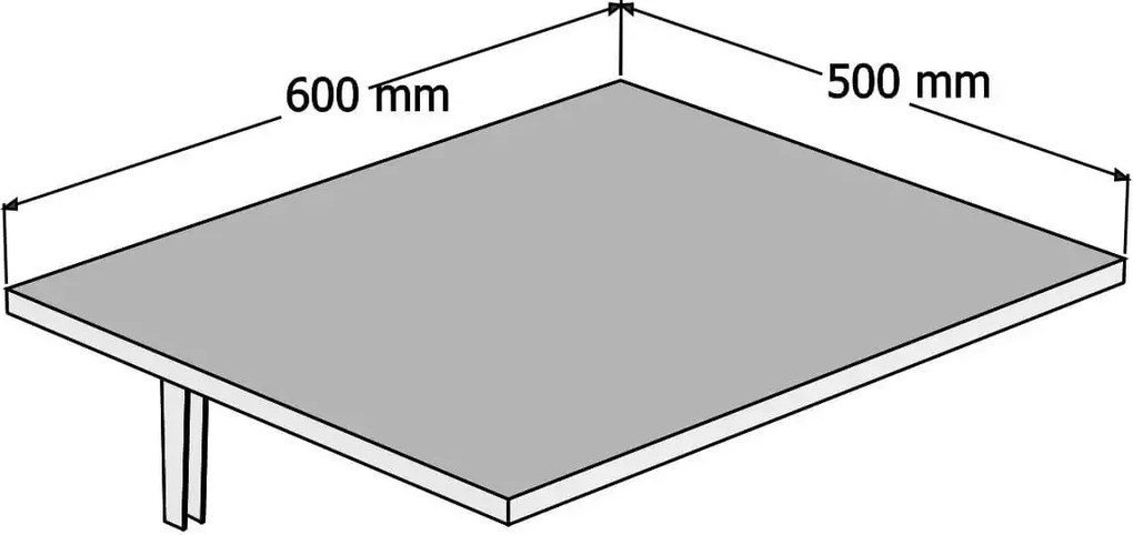 Masa PC rabatabila cu montaj pe perete, Viena Homs, nuc, 50 x 60 x 1.8 cm, PAL