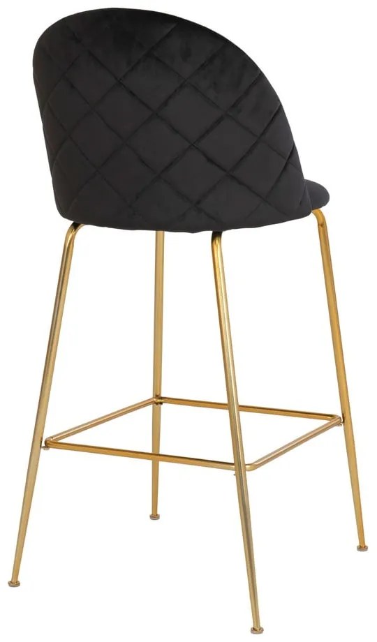 Scaune de bar negre 2 buc. din catifea 108 cm Lausanne – House Nordic