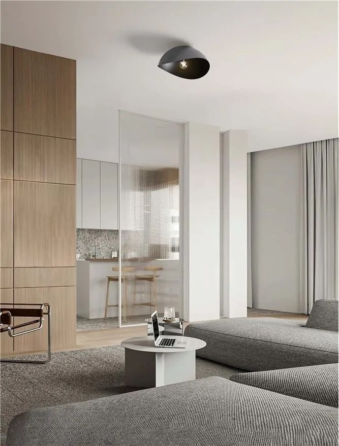 Lustra aplicata design decorativ OPSI negru D-40cm