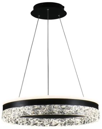 Lustră LED dimabilă pe cablu LED/80W/230V 3000-6500K negru + telecomandă