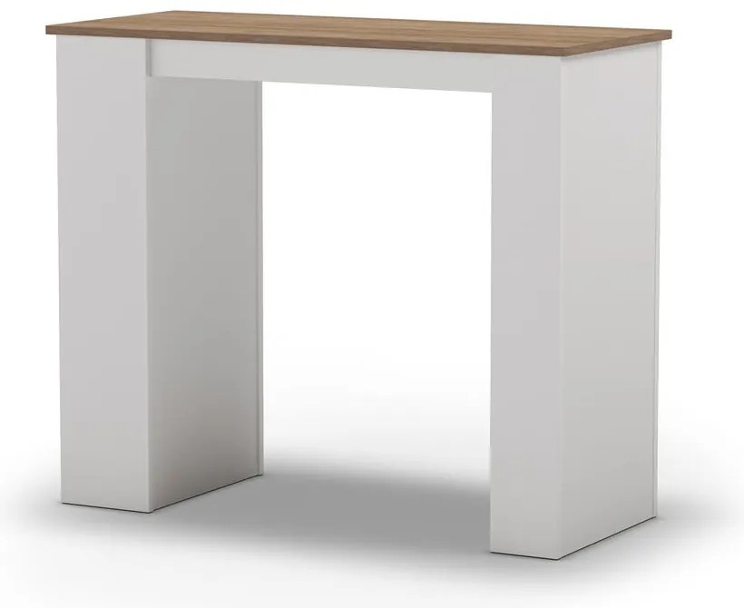 Masă de bar cu blat cu aspect de lemn de stejar 52x120 cm Peru – Marckeric