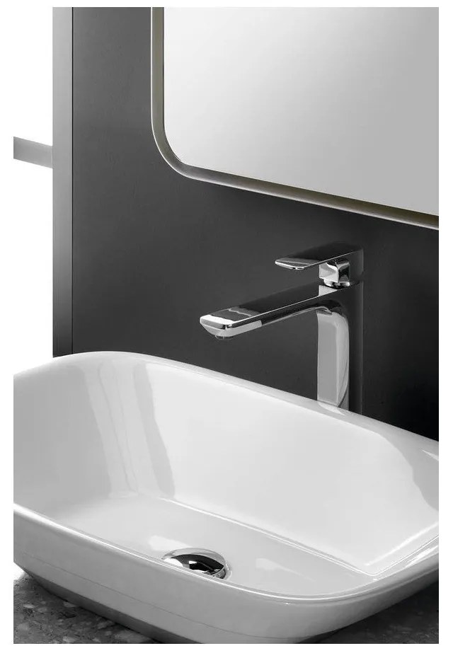 Baterie argintiu-lucios pentru chiuvetă înaltă Spy – Sapho