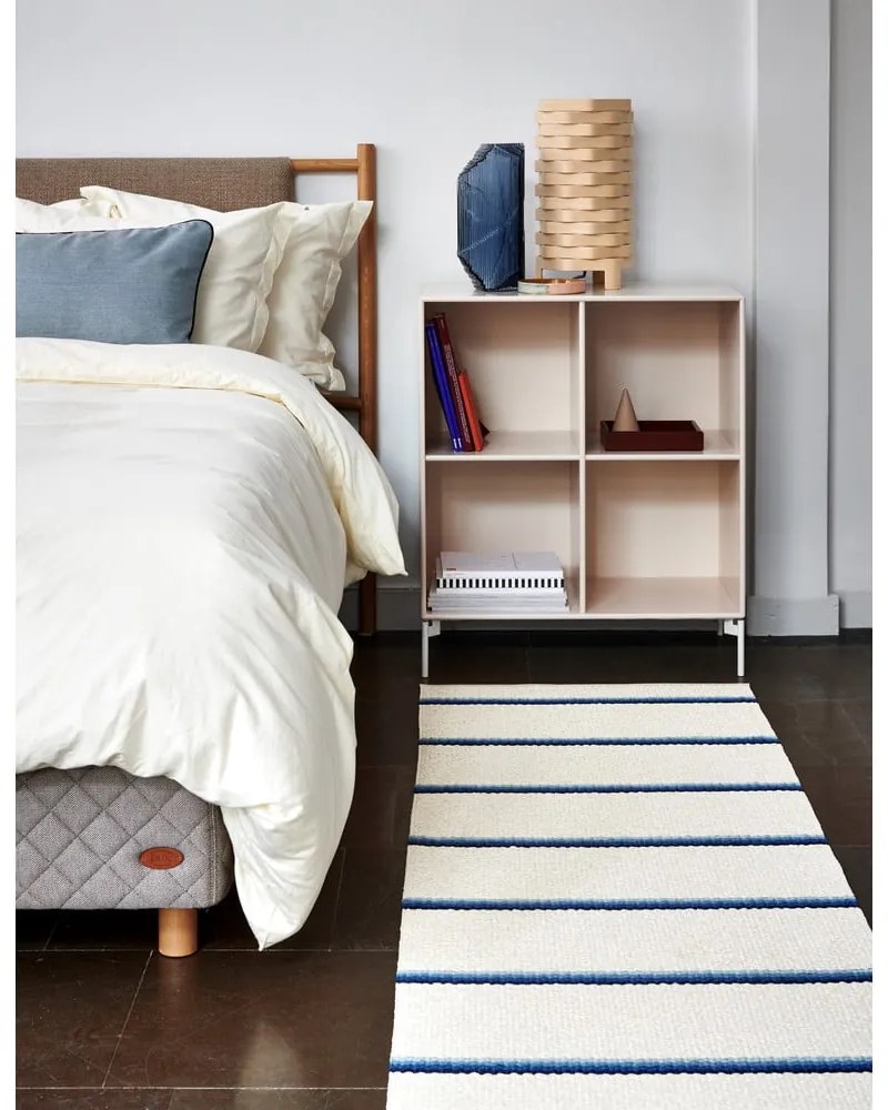 Covor pentru exterior și interior albastru/crem 70x90 cm Olle Blue Vanilla – Pappelina