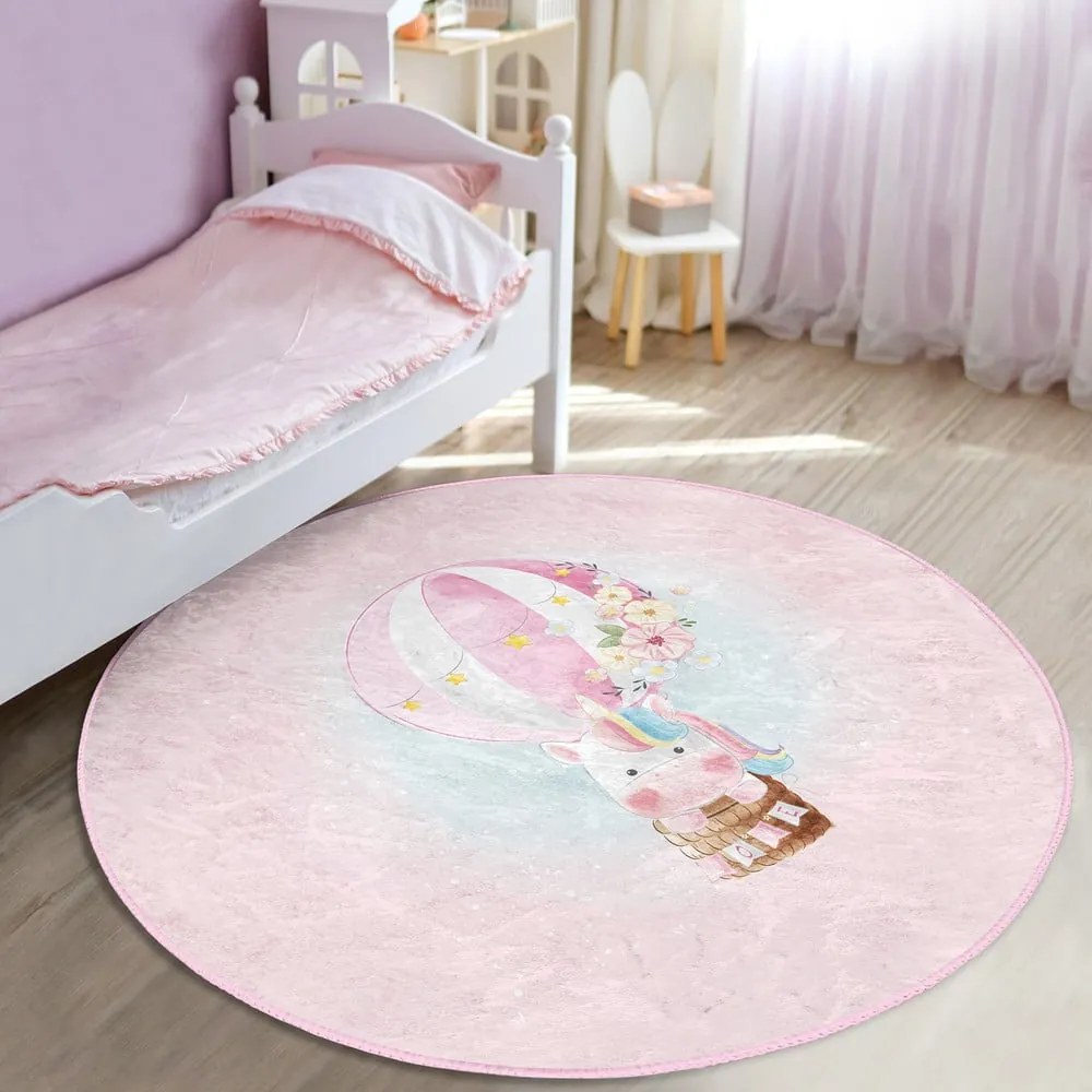 Covor pentru copii roz ø 100 cm Comfort – Mila Home