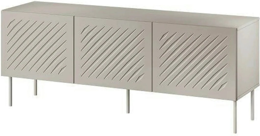 Comoda TV SIENA, bej, PAL laminat/metal, 151x40x60 cm