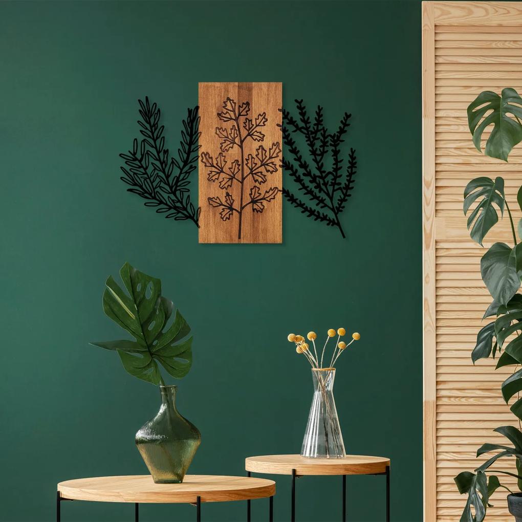 Accesoriu decorativ de perete din lemn Triple herbs - 385
