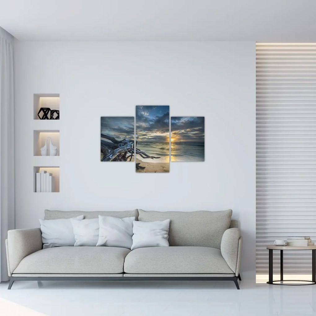 Tablou cu marea în apus de soare (90x60 cm)