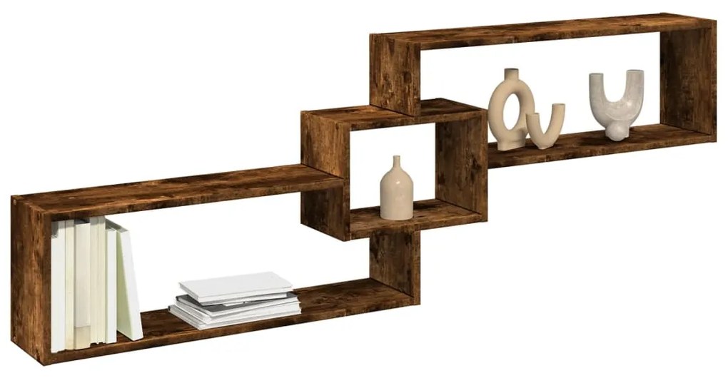 vidaXL Dulap de perete, stejar fumuriu, 158x18x53 cm, lemn prelucrat