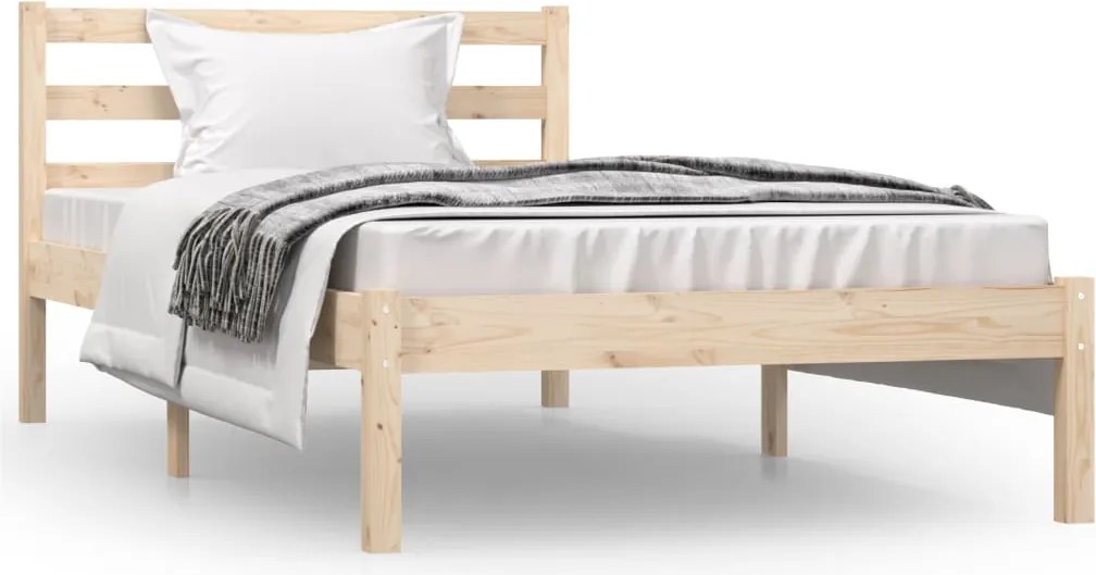 vidaXL Cadru de pat single, 90x190 cm, lemn masiv de pin