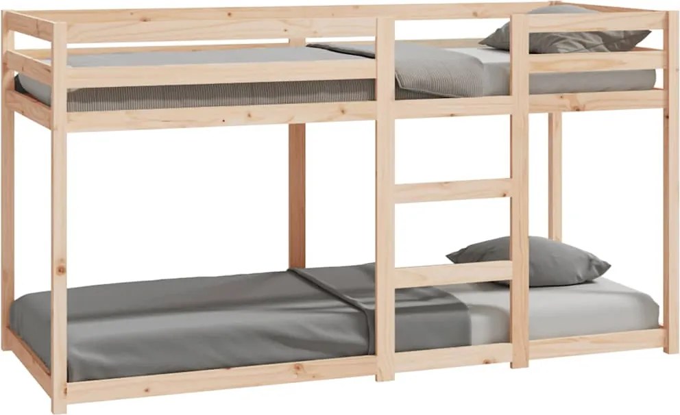 vidaXL Pat supraetajat, 80x200 cm, lemn masiv de pin