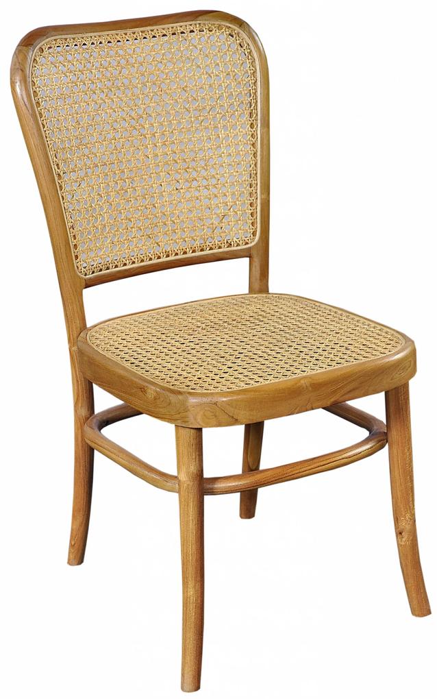 Scaun din lemn de tec si ratan Sit&amp;Chairs