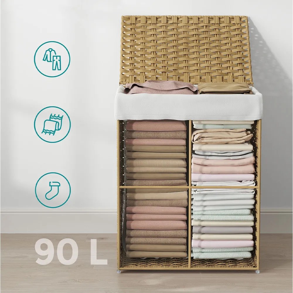 Coș de rufe din plastic 45,5 x 32 x 61 cm