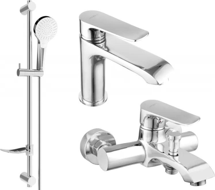 Mexen Pecos DF05 set de baie, crom - 72703DF05-00