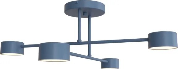 Plafonieră aplicată HALO 4xGX53/10W/230V albastră