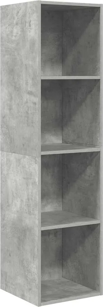 vidaXL Dulap TV montat pe perete, gri beton, 37x37x142,5 cm, PAL