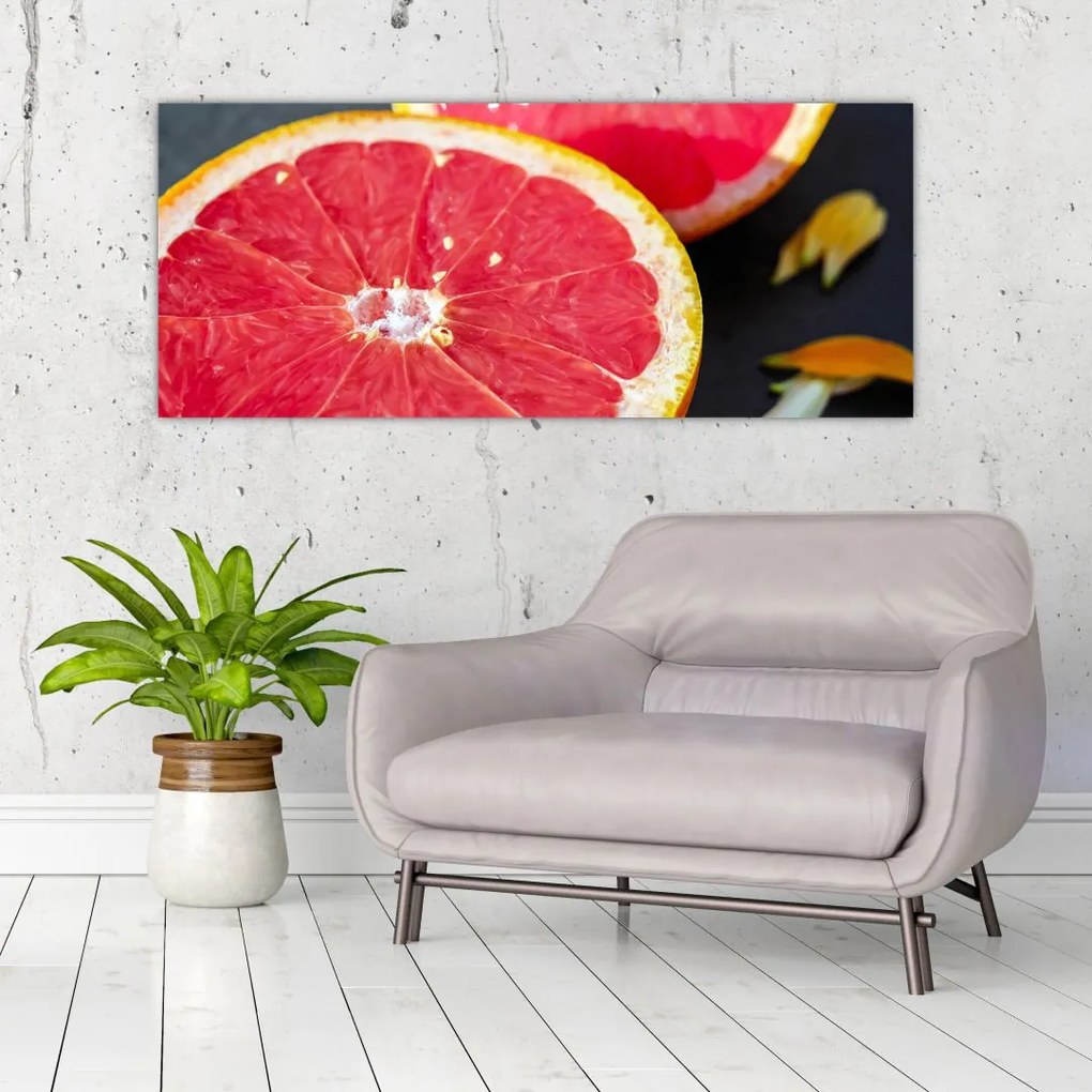 Tablou cu grapefruit tăiat (120x50 cm)