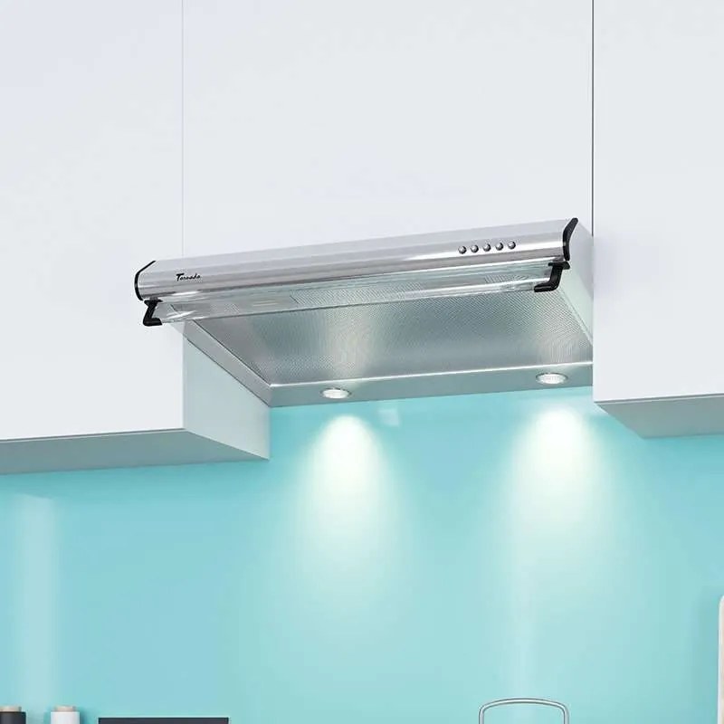Hota traditionala Tornado Bona 20 (50) LED, 2 motoare, latime 50 cm, absorbtie 560 m3/ora, filtru anti-grasimi aluminiu 5 straturi, Inox