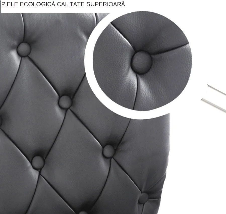 Scaun birou SIB 1304, Piele ecologica, Negru