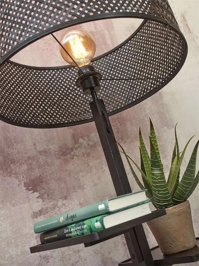 Lampadar eco din bambus cu polita Java bl/50x22, bl