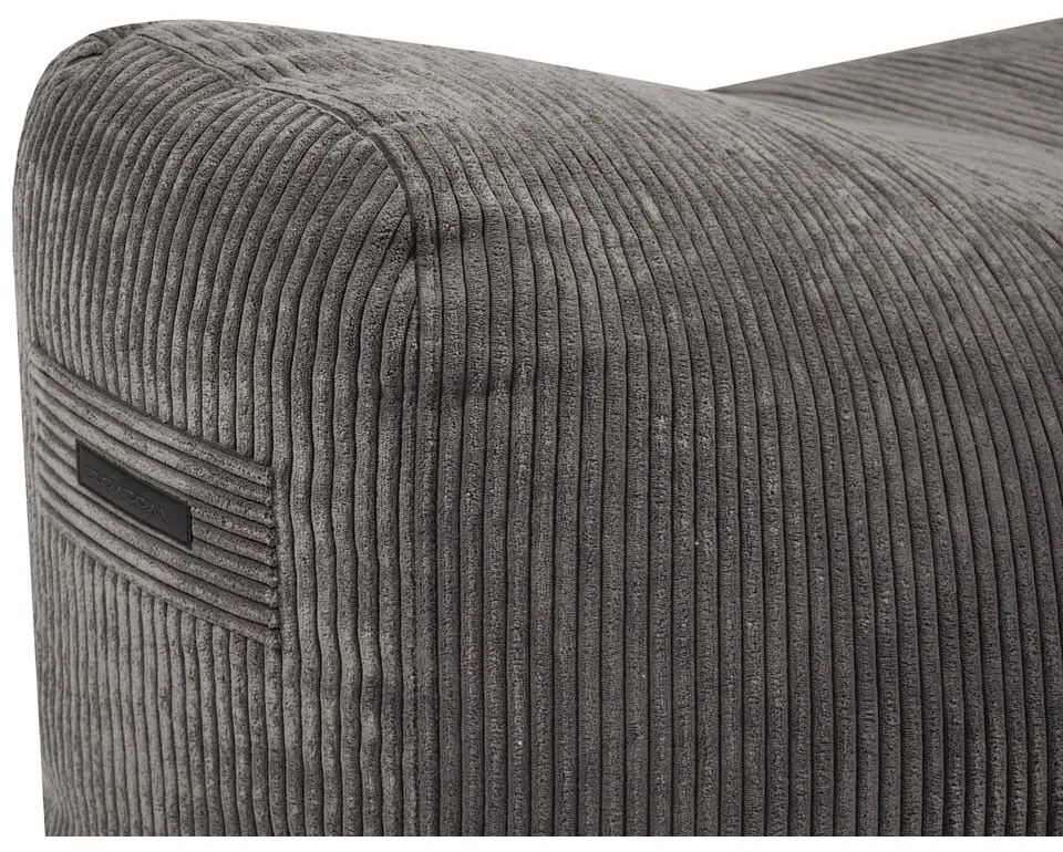 Fotoliu bean bag verde mentă cu tapițerie din catifea reiată Snug 130 – SLOWDOWN