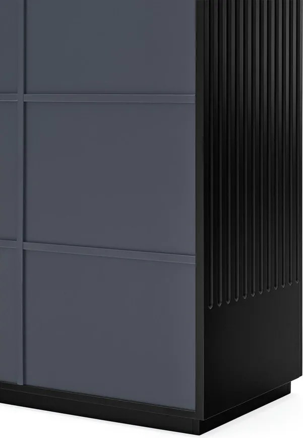 Comodă Teulat Doric, lățime 92 cm, negru