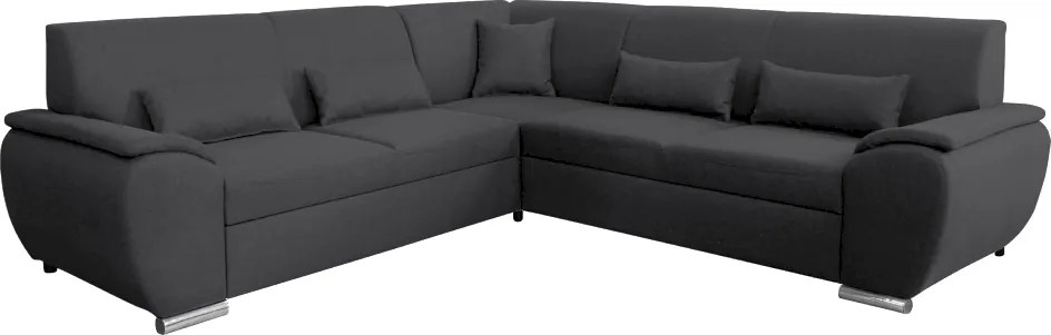 Set canapea, dreapta, material textil gri închis, AMILA ROH