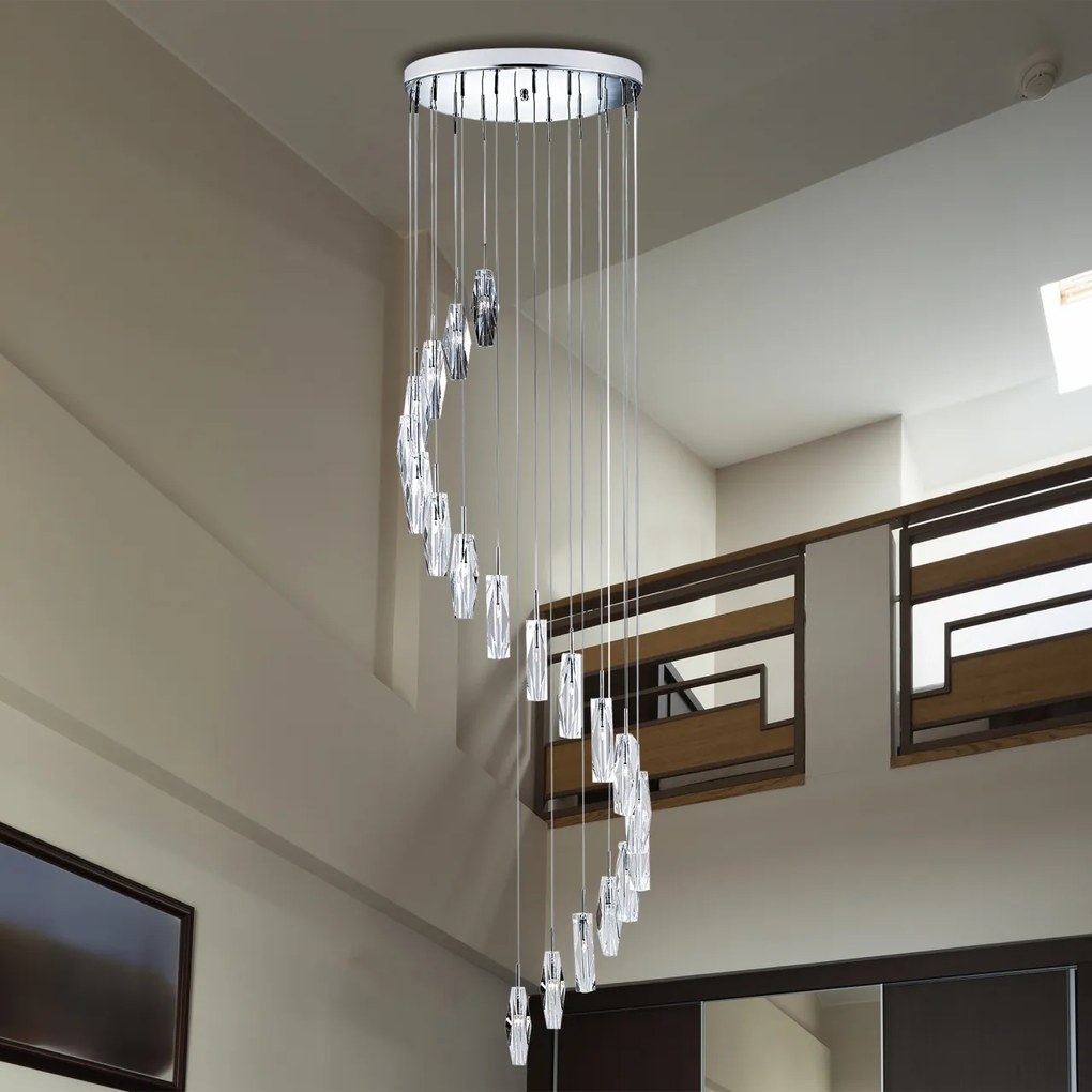 Lustra casa scarii design modern Sculptured Ice 20L 888-20 SRT